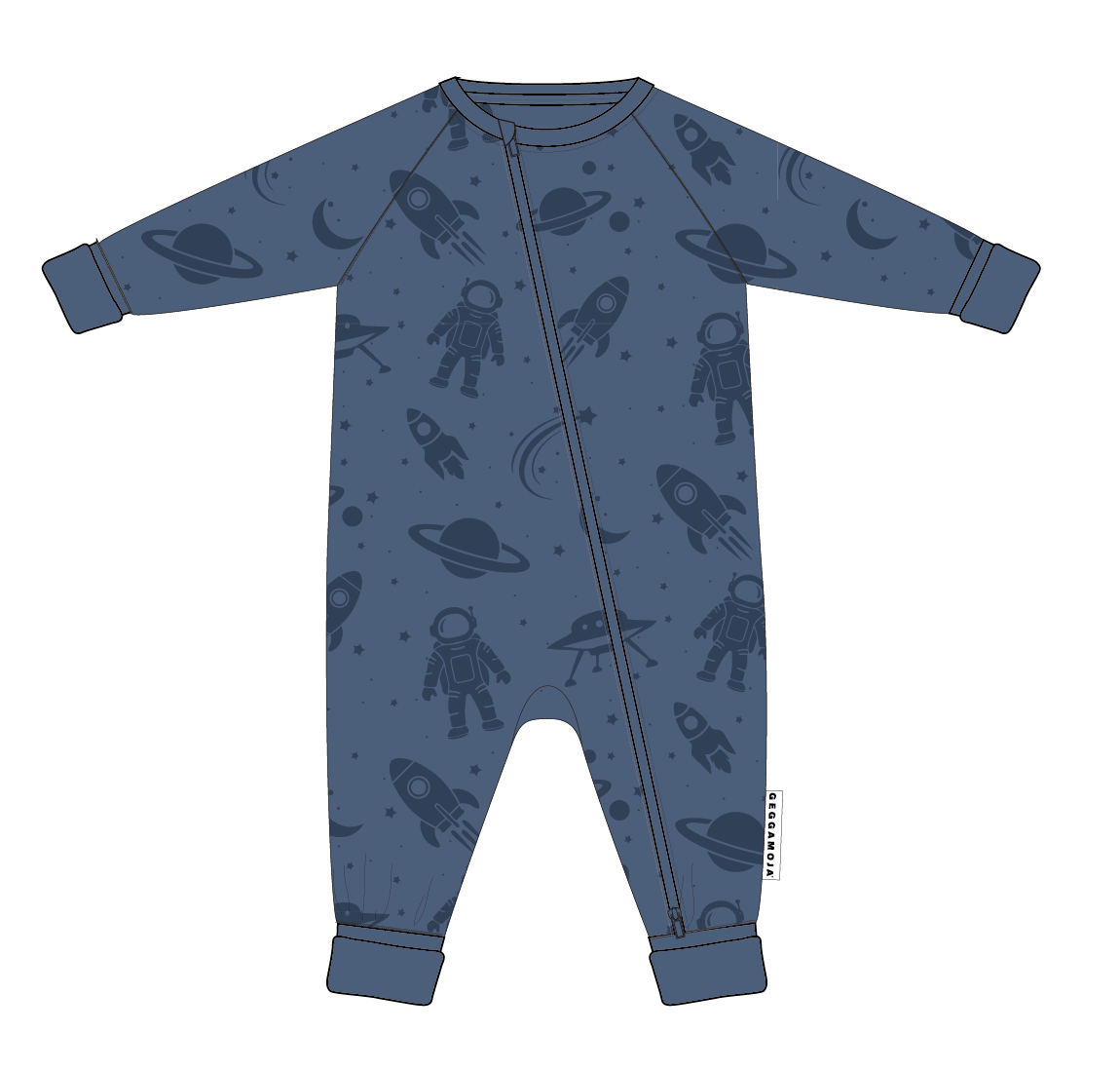 Pyjamas Bambu Blå Astronaut