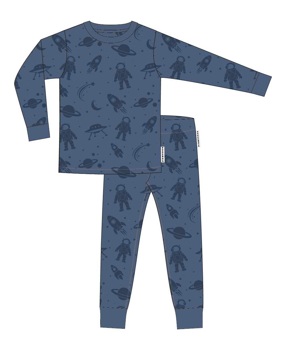 Pyjamas tvådelad Bambu Blå Astronaut